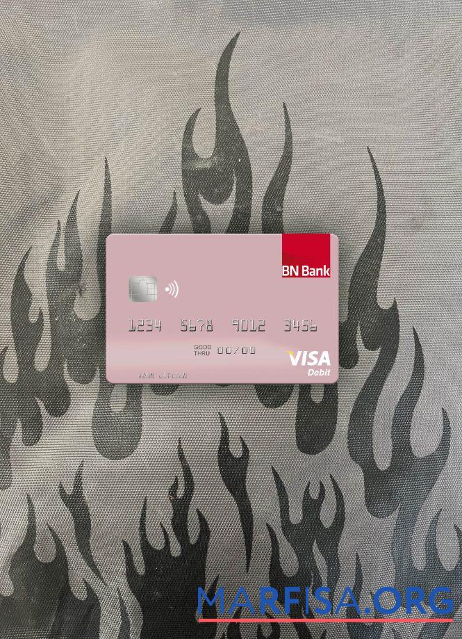 Blank Norway BN Bank ASA visa debit card photolook front sample
